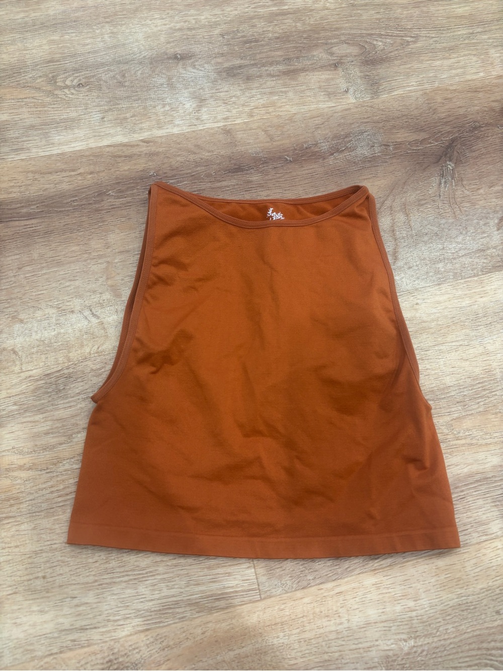 Free People Rust Orange High Neck Tank Top